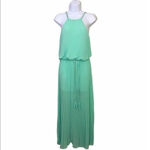 Double Zero Mint Green Pleated Maxi Dress Size M